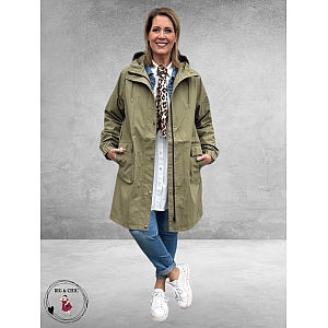 Kaffe Curve Regen Parka Sofia Dusky Green